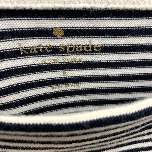 KATE SPADE‎ Lets Fly Away Graphic Striped Long Sleeve Top Sz S - Picture 9 of 10